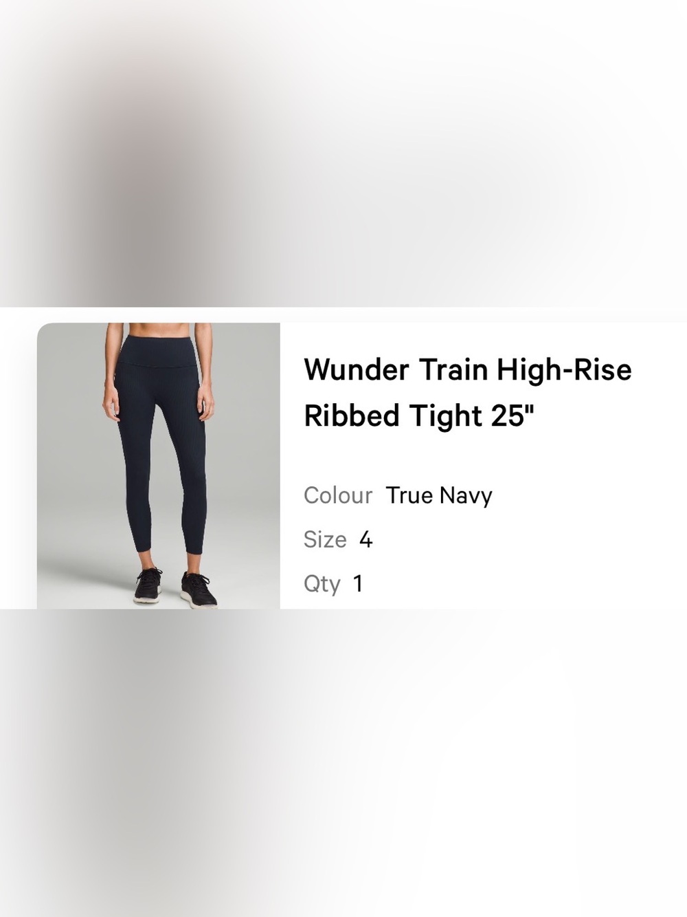 lululemon athletica Wunder Train High-Rise Ribbed Tight 25" - True Navy